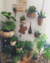 Load image into Gallery viewer, Large Vintage Bohemian Rattan Wicker Basket with Handles