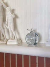 Load image into Gallery viewer, Clear Glass Peach Fruit Orb Paperweight - Murano Style Blown Glass Art