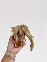 Load image into Gallery viewer, Etched Ornate Solid Brass Elephant Statue / Sculpture / Figurine