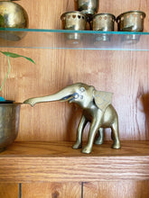 Load image into Gallery viewer, Etched Ornate Solid Brass Elephant Statue / Sculpture / Figurine