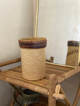 Load image into Gallery viewer, Tall Vintage Ceramic Utensil Retro Jar Vessel - Studio Pottery Stoneware