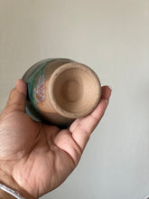 Load image into Gallery viewer, Small Blue Green Multicolored Glaze Ceramic Cup - Studio Pottery