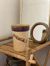 Load image into Gallery viewer, Tall Vintage Ceramic Utensil Retro Jar Vessel - Studio Pottery Stoneware