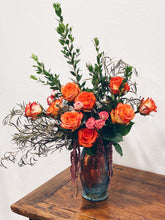 Load image into Gallery viewer, Blue Purple Metallic Glazed Ceramic Vase / Pot / Studio Pottery Decor