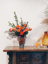 Load image into Gallery viewer, Blue Purple Metallic Glazed Ceramic Vase / Pot / Studio Pottery Decor