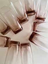 Load image into Gallery viewer, Purple Libbey Clear Glass Tallboy Cups - Set of 10