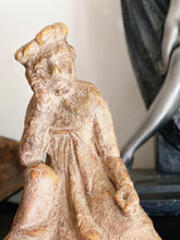 Load image into Gallery viewer, Vintage Thinking Man in Hat Plaster Sculpture