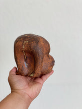 Load image into Gallery viewer, Upside Down Man Brown Glazed Ceramic Lidded Jar Vessel Folk Art - Studio Pottery