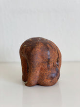 Load image into Gallery viewer, Upside Down Man Brown Glazed Ceramic Lidded Jar Vessel Folk Art - Studio Pottery