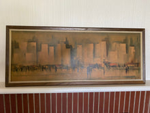 Load image into Gallery viewer, Mid Century Framed Franco Cityscape Landscape Print