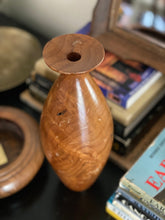 Load image into Gallery viewer, Tall Maple Burlwood Bud Vase / Turned with Tapered Neck