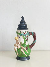 Load image into Gallery viewer, Vintage Porcelain Paradise Adam and Eve Couple Sculptural Pitcher