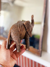 Load image into Gallery viewer, Vintage Solid Wood Carved Elephant Sculpture