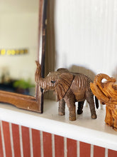 Load image into Gallery viewer, Vintage Solid Wood Carved Elephant Sculpture