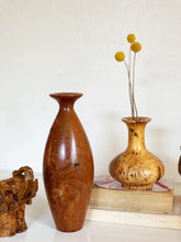 Load image into Gallery viewer, Tall Maple Burlwood Bud Vase / Turned with Tapered Neck
