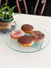 Load image into Gallery viewer, Sleek Modern Blue Green Tinted Stacked Glass Cake Stand