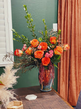 Load image into Gallery viewer, Blue Purple Metallic Glazed Ceramic Vase / Pot / Studio Pottery Decor