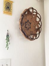 Load image into Gallery viewer, Oval Shaped Woven Split Rattan Basket with star design