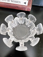 Load image into Gallery viewer, Vintage Scalloped Icicle Abstract Glass Candy Dish / Catch All Tray / Ashtray