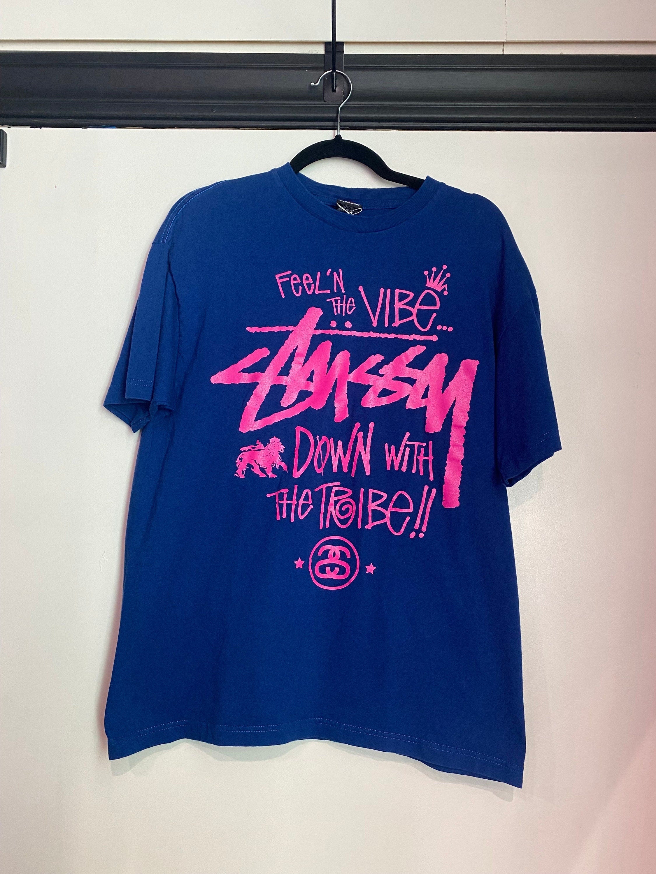 80s-90s Old STUSSY World Tribe T-shirt Black Tag | eBay