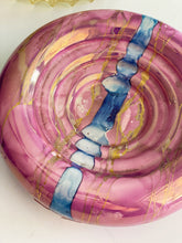Load image into Gallery viewer, Vintage 1980s Mauve Purple Blue Metallic Glaze Candy Dish / Catch All Tray / Ashtray