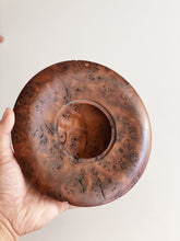 Load image into Gallery viewer, Midcentury Round Live Edge Red Beech Wood Bowl / Ashtray