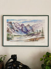 Load image into Gallery viewer, Vintage Mountain Landscape Signed Original Art