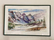 Load image into Gallery viewer, Vintage Mountain Landscape Signed Original Art