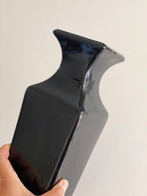 Load image into Gallery viewer, Tall Squared Black Ceramic Vase by Haeger Pottery