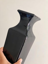 Load image into Gallery viewer, Tall Squared Black Ceramic Vase by Haeger Pottery