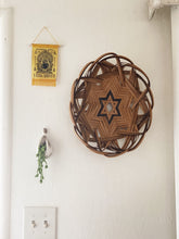 Load image into Gallery viewer, Oval Shaped Woven Split Rattan Basket with star design