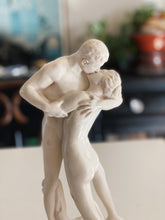 Load image into Gallery viewer, Tall White Lovers Embrace Couple Sculpture, signed