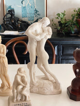 Load image into Gallery viewer, Tall White Lovers Embrace Couple Sculpture, signed