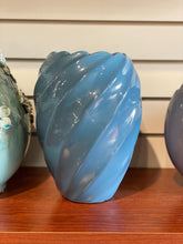 Load image into Gallery viewer, Post Modern Blue Swirled Porcelain Vase / Vessel