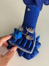 Load image into Gallery viewer, Vintage White and Blue Porcelain Hand Mannequin Jewelry Holder