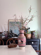 Load image into Gallery viewer, Tall Pink Multicolored Native American Studio Ceramic Pottery Vase / Vessel
