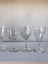 Load image into Gallery viewer, Mixed Vintage Clear Glass Goblet Set