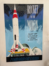Load image into Gallery viewer, Framed Rocket To The Moon Disney Print Wall Art