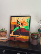 Load image into Gallery viewer, Large Asian Woman in Green Acrylic Painting on Canvas - 25x21