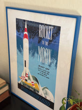 Load image into Gallery viewer, Framed Rocket To The Moon Disney Print Wall Art