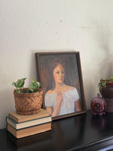 Load image into Gallery viewer, Vintage Acrylic Portrait of a Lady Painting on Canvas by SEB Alessi