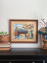 Load image into Gallery viewer, Honeymoon Covered Red Bridge Forest Landscape Paint By Numbers Framed Wall Art 22x18