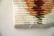 Load image into Gallery viewer, Vintage 1960s Woven Tapestry: Large Muted Pink Roses Fiber Art