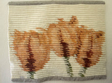 Load image into Gallery viewer, Vintage 1960s Woven Tapestry: Large Muted Pink Roses Fiber Art