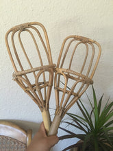 Load image into Gallery viewer, Large Vintage Bohemian Rattan Wicker Basket with Handles