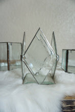 Load image into Gallery viewer, Vintage Leaded Beveled Glass Trinket Box - Square and Hexagon Shape
