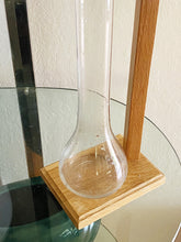 Load image into Gallery viewer, Large Tall Glass Lab Tube Vase with Wooden Stand
