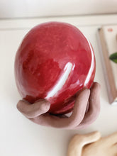 Load image into Gallery viewer, Handmade Hand Red Apple Ceramic Abstract Sculpture 3D - Studio Pottery
