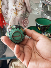 Load image into Gallery viewer, Set of 4 Chinese Handpainted Floral Art Enamel Sake Shot Cups
