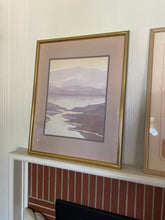 Load image into Gallery viewer, Framed Mountain River Landscape Scenery Portrait Lithograph Print

